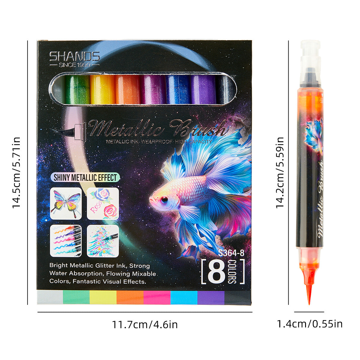 8pcs paint splash pens bundle (M25090502)