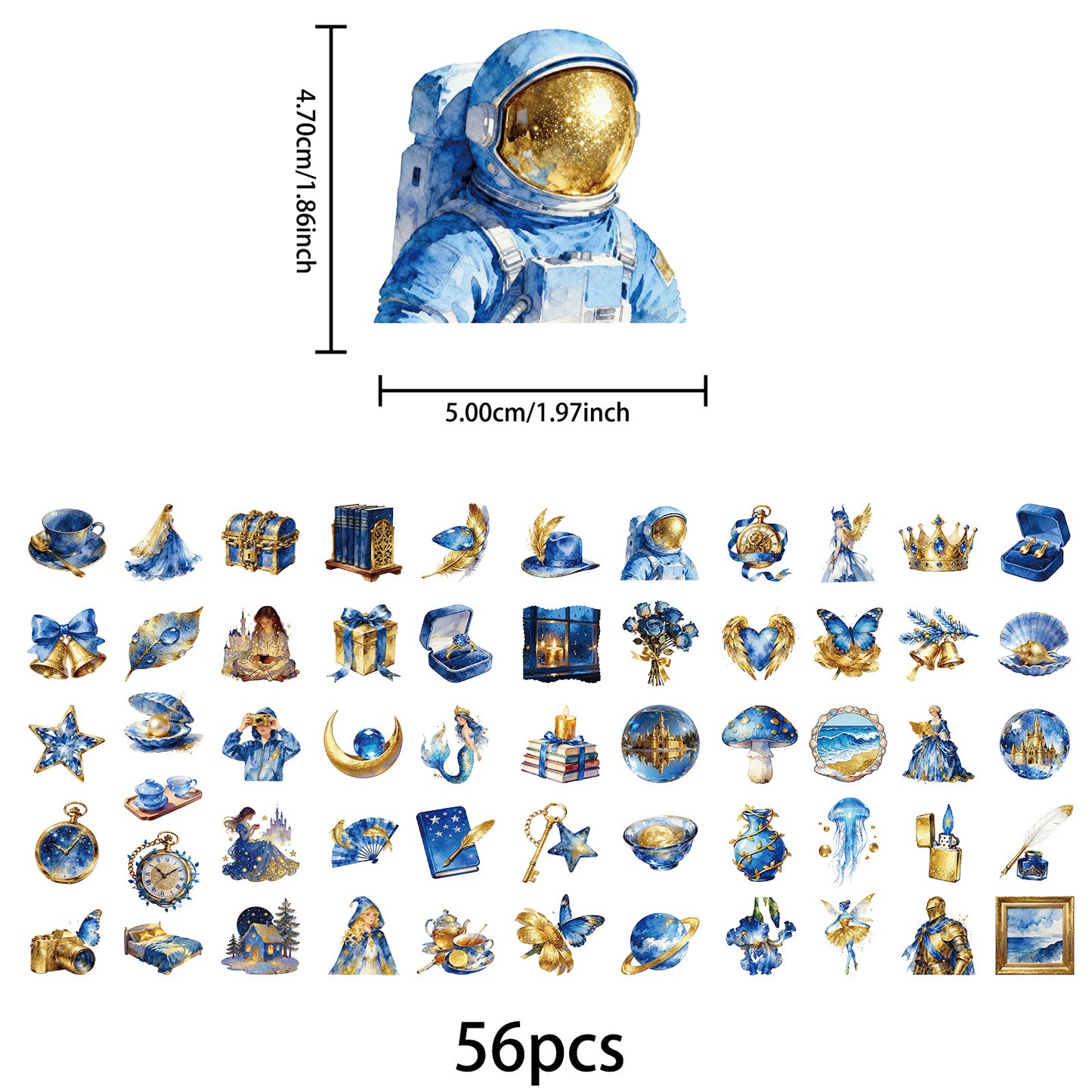 56pcs fantastic sticker pack(S25121005)