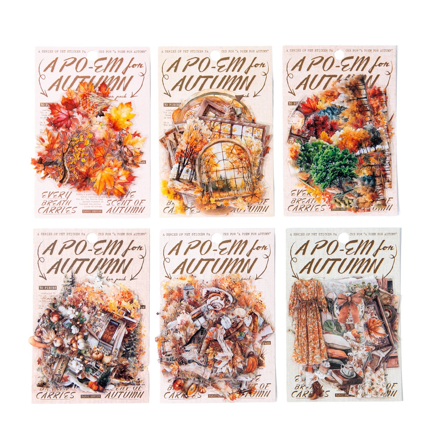 30pcs autumn sticker pack (S25111203)