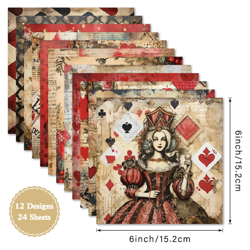 24pcs 6inch Queen paper pack (p25120809)