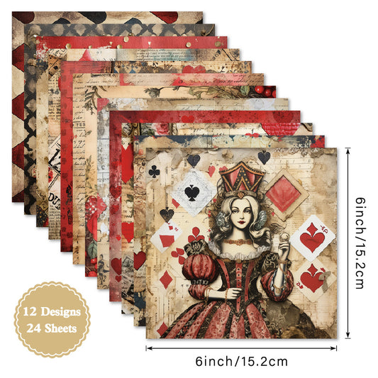 24pcs 6inch Queen paper pack (p25120809)