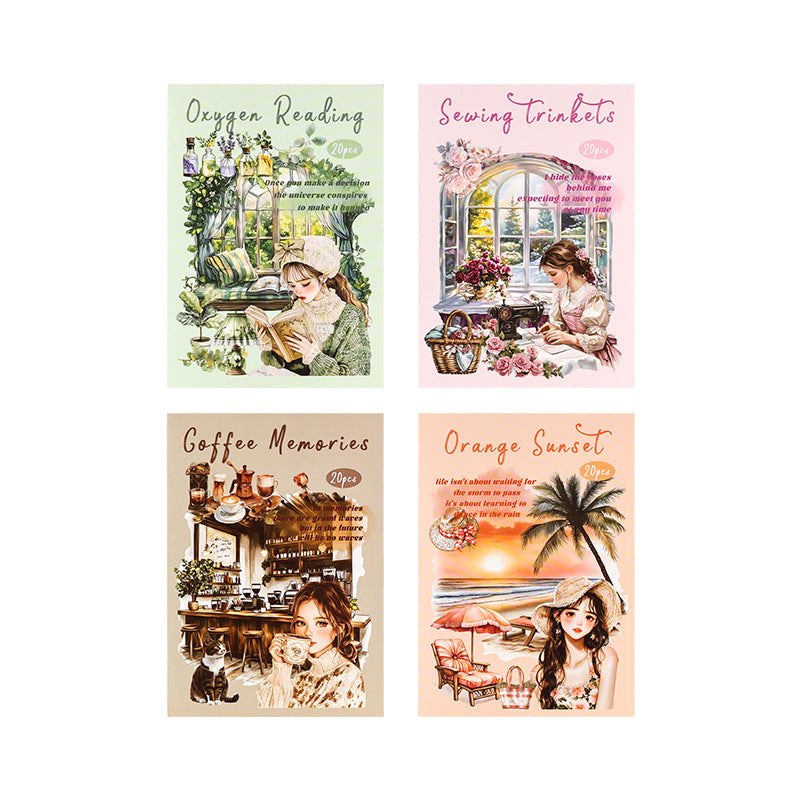 20sheets reading PET+washi sticker book (MLTZB25062301)