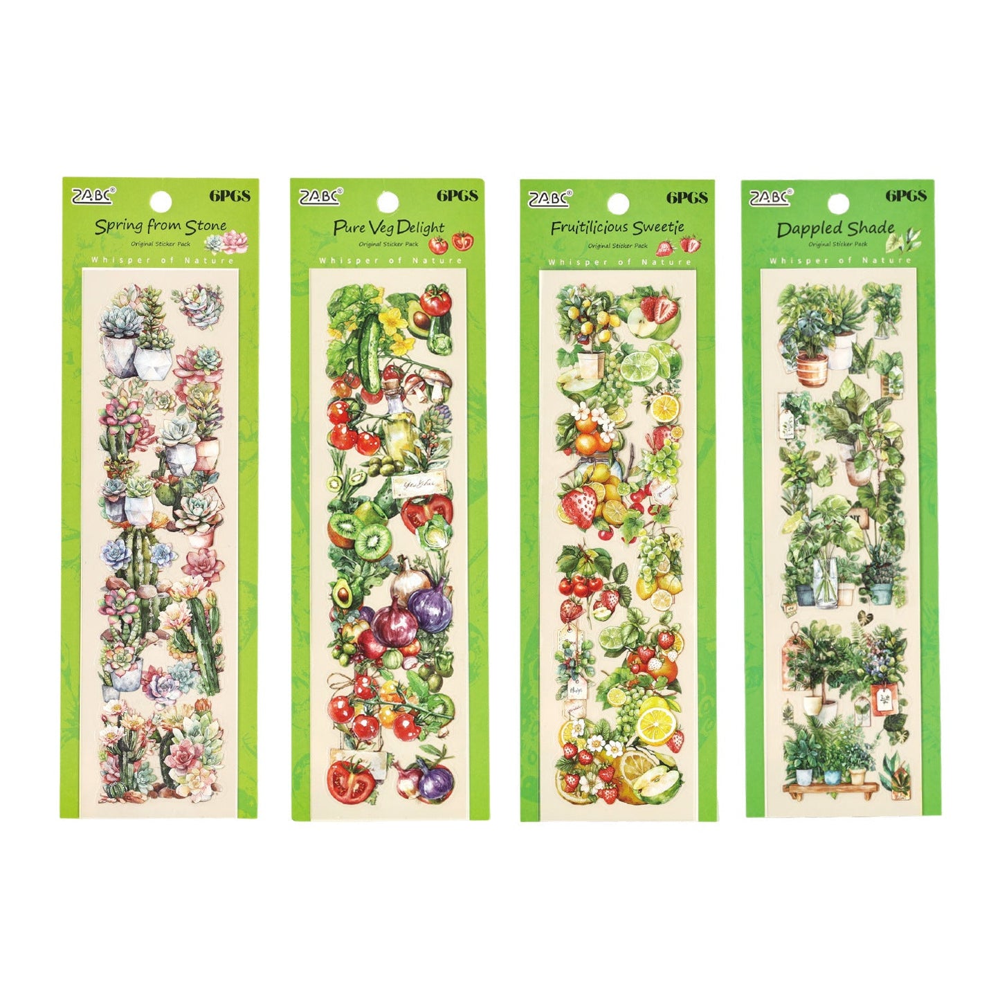 6sheets fruit plants sticker pack (S25082501)