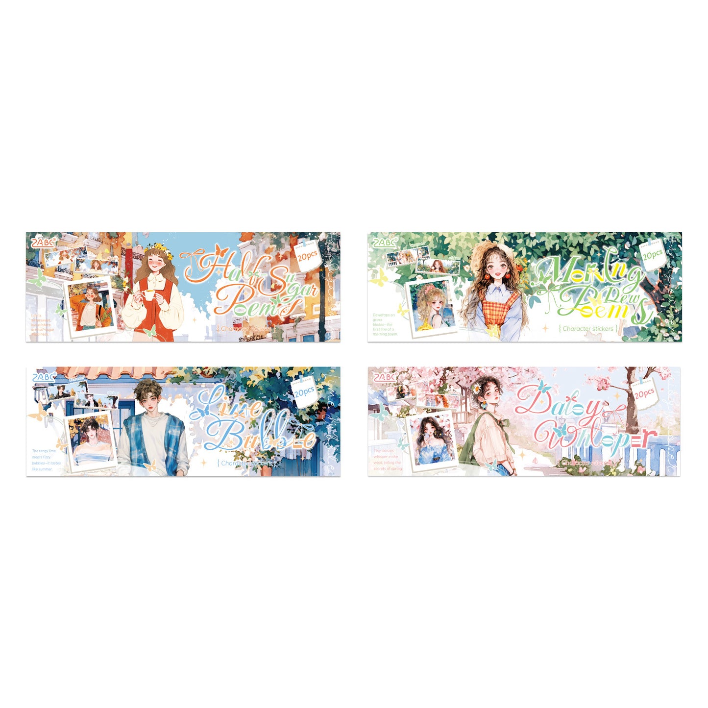 20sheets boys girls PET-sticker book(TZB25121505)