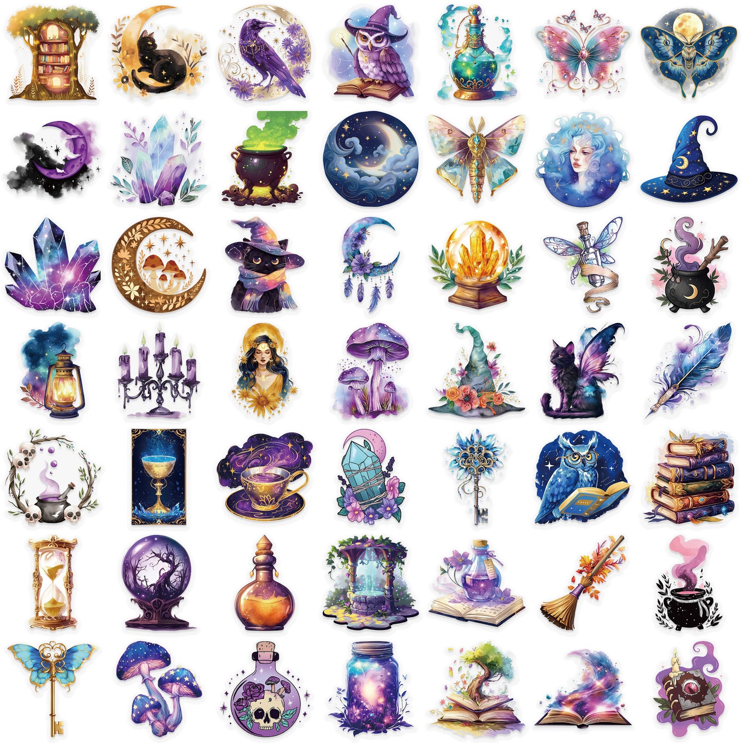 50pcs witch sticker pack (MLS25062105)
