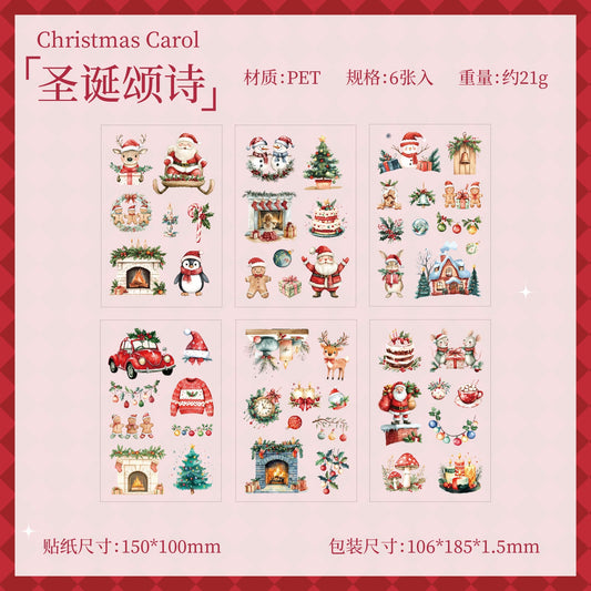 6sheets Christmas PET-sticker pack (S25092406)