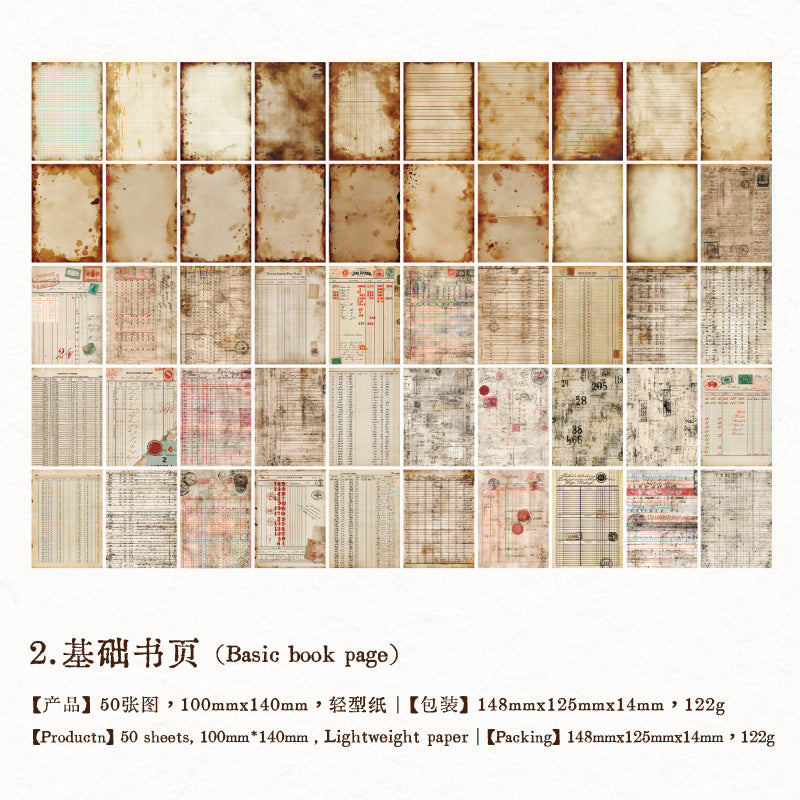 100pcs vintage paper pack(P25121606)