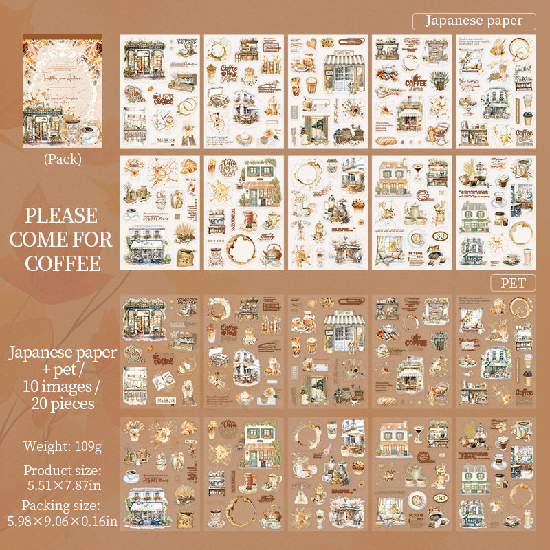 20sheets fall view PET+washi sticker book (TZB25101606)