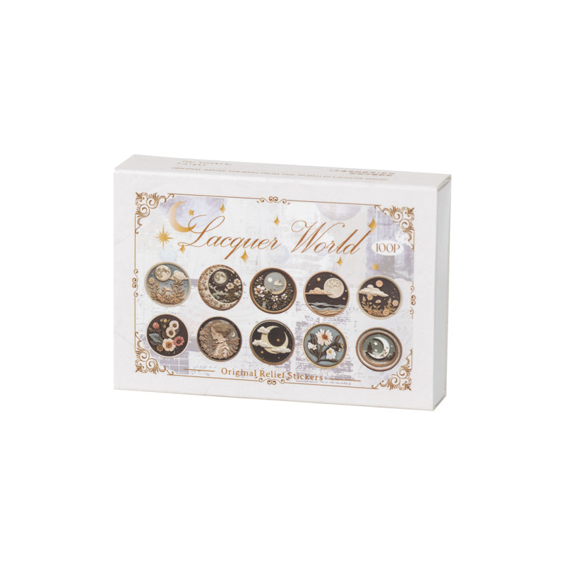 50pcs moon wax-seal sticker pack (S25092802)