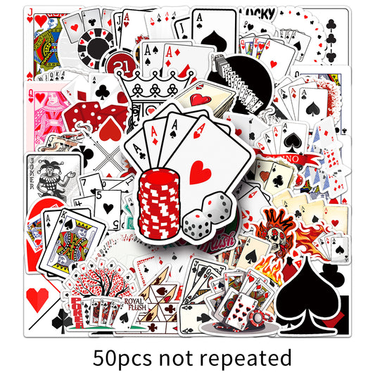 50pcs poker sticker pack(S25121503)
