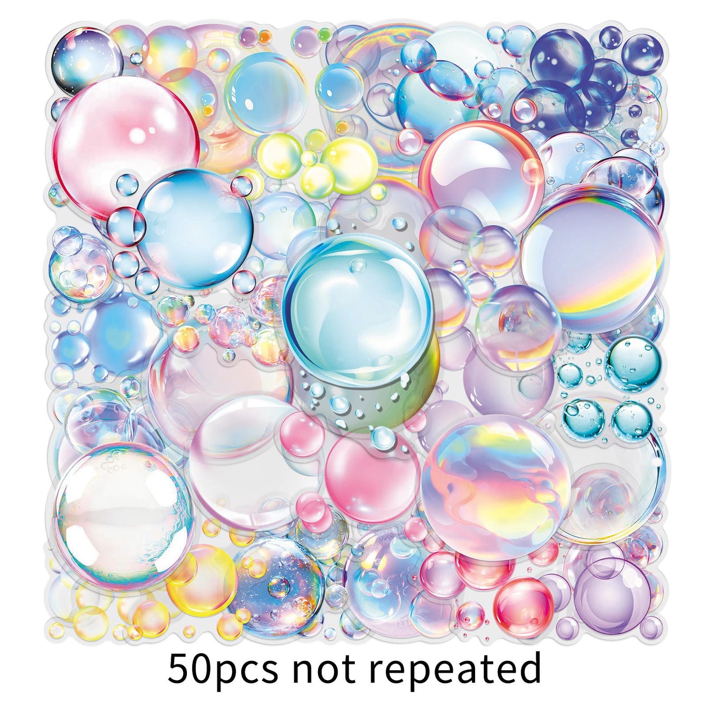 50pcs bubble PET-sticker pack (S25121504)
