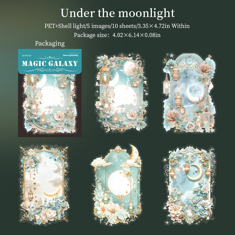 10pcs magic galaxy PET-sticker pack (S25092507)
