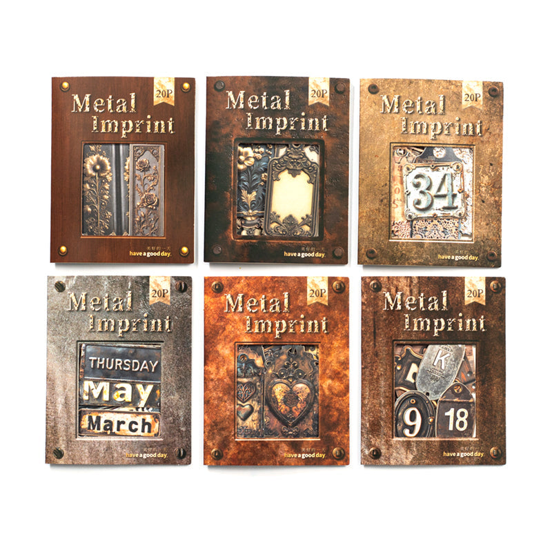 20 Stück Vintage-Kartenaufkleber-Packung (S25101611)