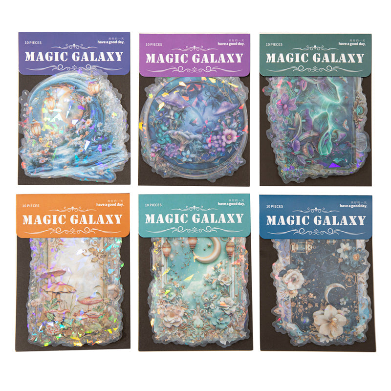 10pcs magic galaxy PET-sticker pack (S25092507)