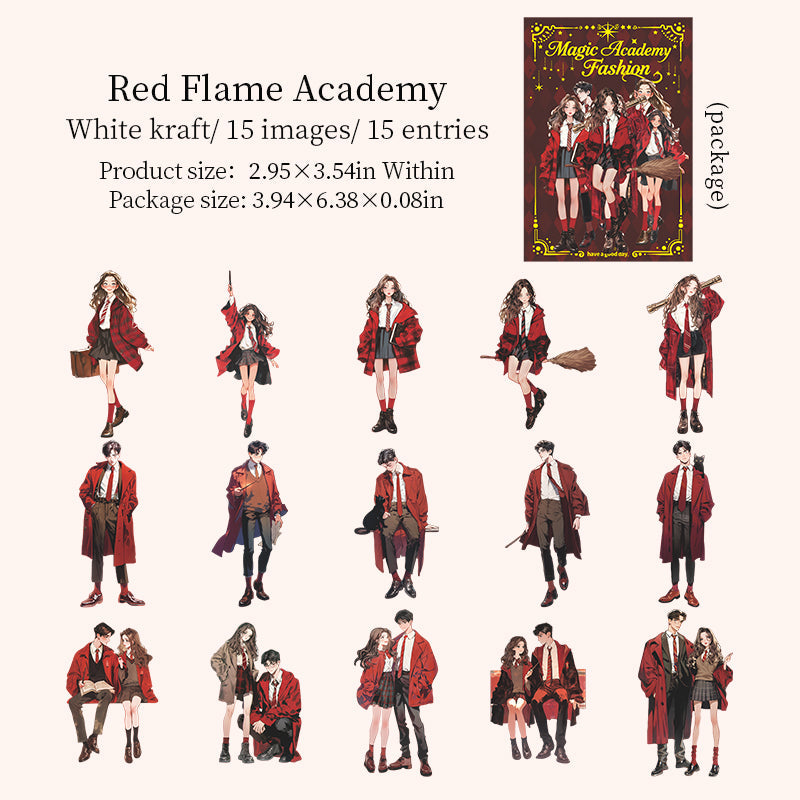 15pcs magic academy sticker pack (S25102108)