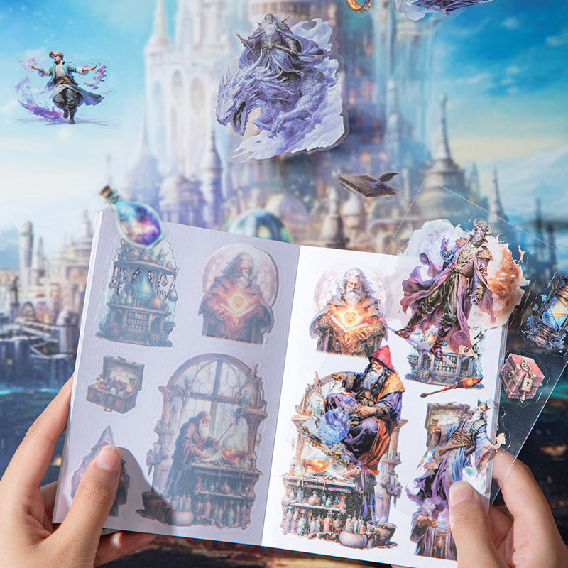 20sheets professional PET+washi sticker book (TZB25090901)