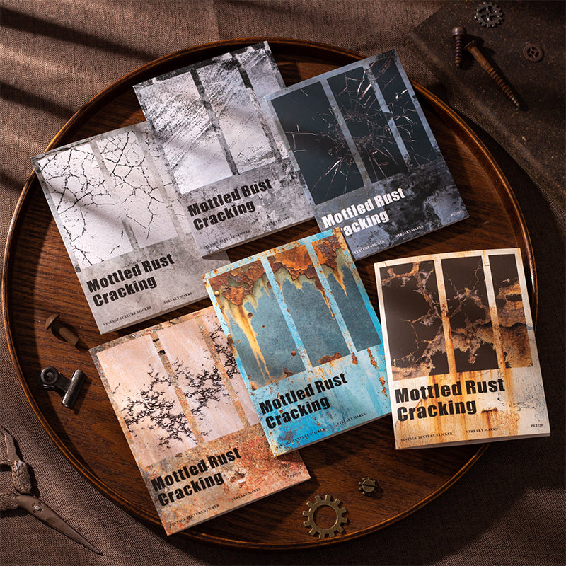 20 Stück Vintage-Rost-PET-Aufkleberpackung (S25092512)