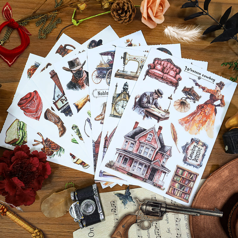20sheets western legend sticker book (TZB25103102)