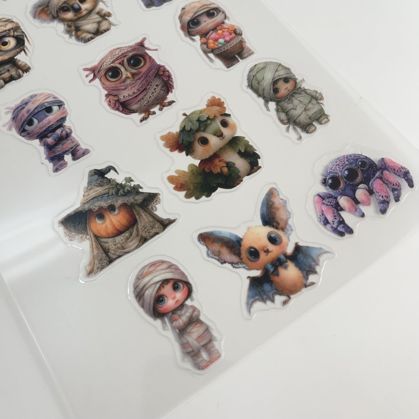 1pc Exclusive Halloween Animal Mummies PET-stickers A5 size (S26011301)