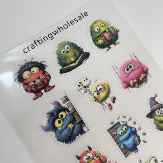 1pc Exclusive cute monster PET-stickers A5 size(S26011302)
