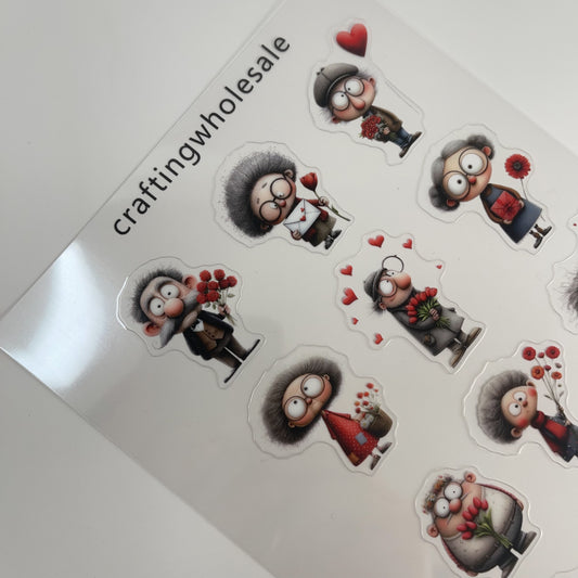 1pc Exclusive Valentine PET-stickers A5 size (S26011306)