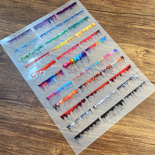 A4 size(21-29cm) 3D embossed dripping sticker  sticker (s26012902)