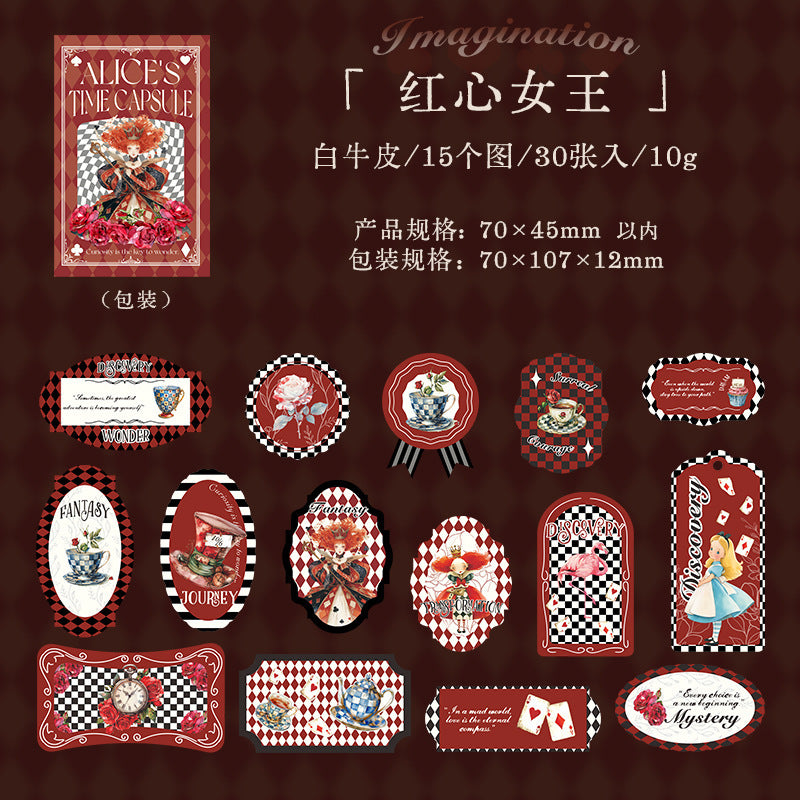 30pcs Alice sticker box (S25040902)