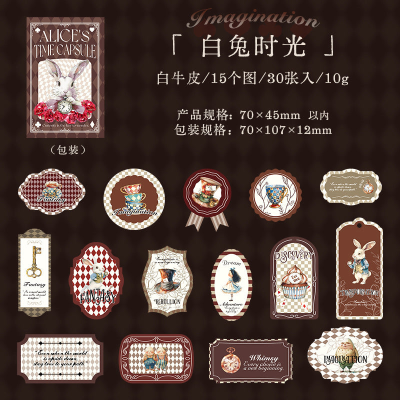 30pcs Alice sticker box (S25040902)