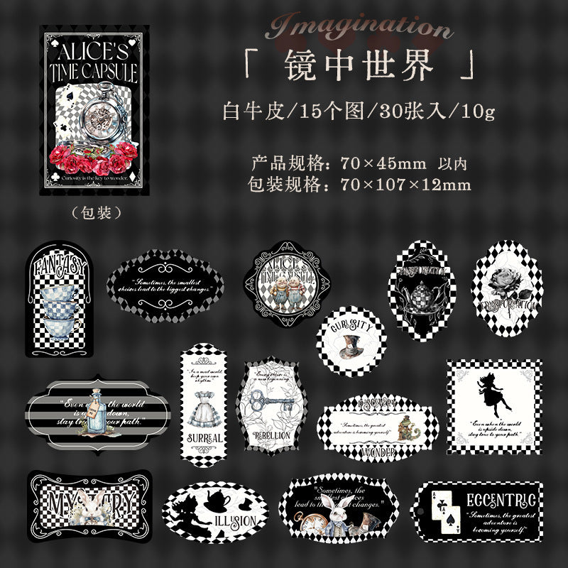 30pcs Alice sticker box (S25040902)