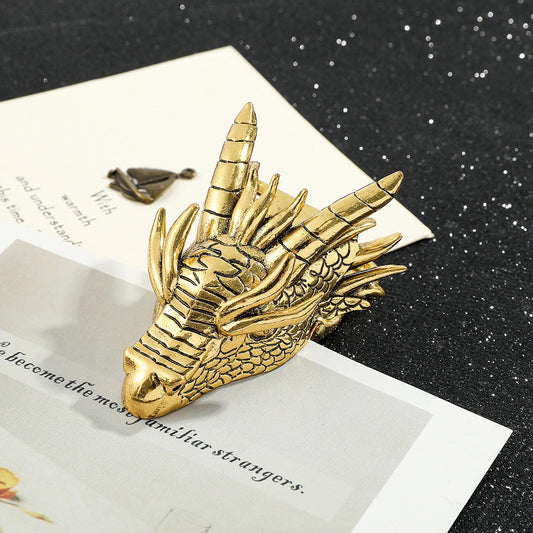 DEC 1pc dragon head metal clip (MLc120106)