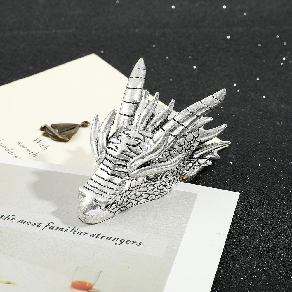 DEC 1pc dragon head metal clip (MLc120106)